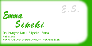 emma sipeki business card